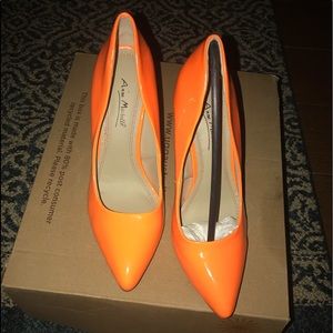 Neon orange heels never worn
